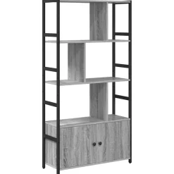 vidaXL Bogreol Grå sonoma-eg 80 x 30 x 155,5 cm Konstrueret træ