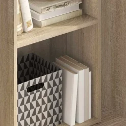 vidaXL bogreol med 2 hylder 40x30x76,5 cm konstrueret træ sonoma-eg