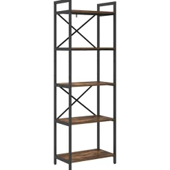 vidaXL Bogreol Røget eg 56 x 34 x 171 cm Konstrueret træ