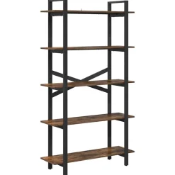 vidaXL Bogreol Røget eg 100 x 33,5 x 178 cm Konstrueret træ