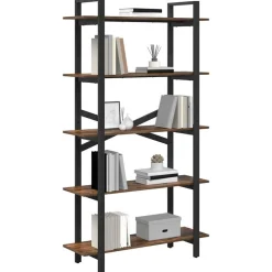 vidaXL Bogreol Røget eg 100 x 33,5 x 178 cm Konstrueret træ