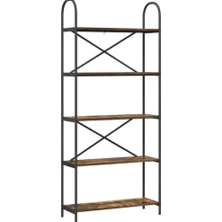 vidaXL Bogreol Røget eg 80 x 30 x 183 cm Konstrueret træ