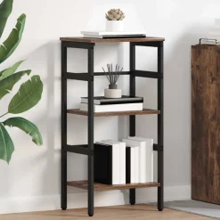 vidaXL Bogreol Røget eg 40 x 29,5 x 81 cm Konstrueret træ
