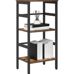 vidaXL Bogreol Røget eg 40 x 29,5 x 81 cm Konstrueret træ