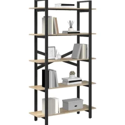 vidaXL Bogreol Sonoma eg 100 x 33,5 x 178 cm Konstrueret træ