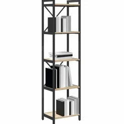 vidaXL Bogreol Sonoma eg 40 x 30 x 155 cm Konstrueret træ