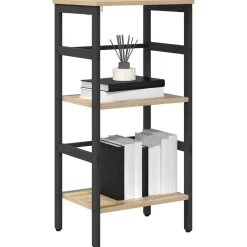 vidaXL Bogreol Sonoma eg 40 x 29,5 x 81 cm Konstrueret træ