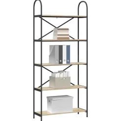 vidaXL Bogreol Sonoma eg 80 x 30 x 183 cm Konstrueret træ