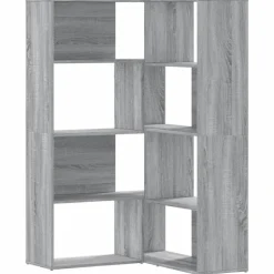 vidaXL bogreol til hjørne 85x85x140 cm 4 hylder konstrueret træ