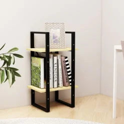 vidaXL bogreol 40x30x70 cm 2 hylder massivt fyrretræ