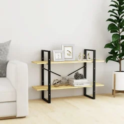 vidaXL bogreol 100x30x70 cm 2 hylder massivt fyrretræ