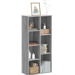 vidaXL bogreol 50x25x105 cm konstrueret træ grå sonoma-eg