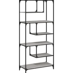 vidaXL bogreol 81x36x176 cm konstrueret træ grå sonoma-eg