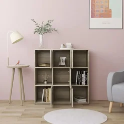 vidaXL bogreol 90x30x90 cm konstrueret træ sonoma-eg