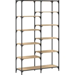 vidaXL bogreol 100x32x170 cm konstrueret træ og jern sonoma-eg
