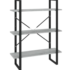 vidaXL bogreol 80x30x105 cm konstrueret træ grå sonoma-eg