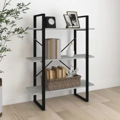 vidaXL bogreol 80x30x105 cm konstrueret træ grå sonoma-eg