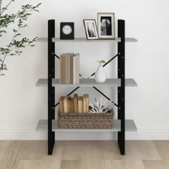 vidaXL bogreol 80x30x105 cm konstrueret træ grå sonoma-eg