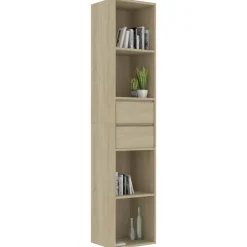 vidaXL bogreol 36x30x171 cm konstrueret træ sonoma-eg