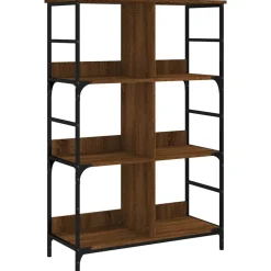 vidaXL bogreol 78,5x33x117,5 cm konstrueret træ brun egetræsfarve
