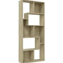 vidaXL bogreol 67x24x161 cm konstrueret træ sonoma-eg