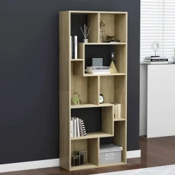 vidaXL bogreol 67x24x161 cm konstrueret træ sonoma-eg