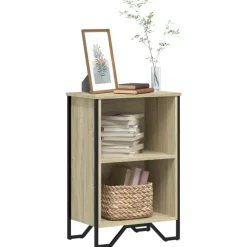 vidaXL bogreol 50x31x74,5 cm konstrueret træ sonoma-eg