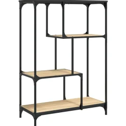 vidaXL bogreol 81x36x115 cm konstrueret træ og jern sonoma-eg