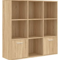 vidaXL bogreol 98x30x98 cm konstrueret træ sonoma-eg