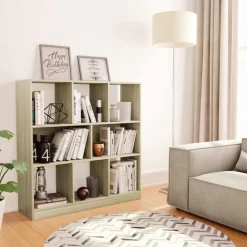vidaXL bogreol 97,5x29,5x100 cm konstrueret træ sonoma-eg