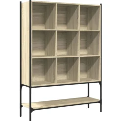 vidaXL bogreol 102x30x141,5 cm konstrueret træ sonoma-eg