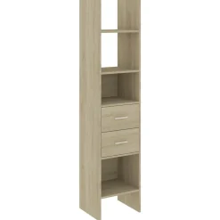vidaXL bogreol 40x35x180 cm konstrueret træ sonoma-eg