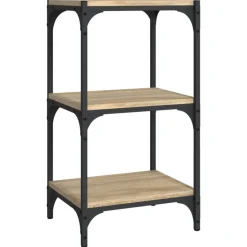 vidaXL bogreol 40x33x70,5 cm konstrueret træ og stål sonoma-eg