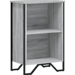 vidaXL bogreol 50x31x74,5 cm konstrueret træ grå sonoma-eg