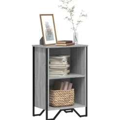 vidaXL bogreol 50x31x74,5 cm konstrueret træ grå sonoma-eg