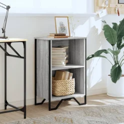 vidaXL bogreol 50x31x74,5 cm konstrueret træ grå sonoma-eg