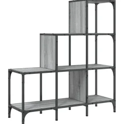 vidaXL bogreol 92x30x102 cm konstrueret træ og metal grå sonoma-eg