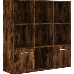 vidaXL bogreol 98x30x98 cm røget egetræsfarve