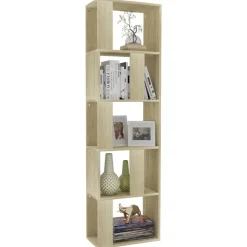 vidaXL bogreol/rumdeler 45x24x159 cm konstrueret træ sonoma-eg