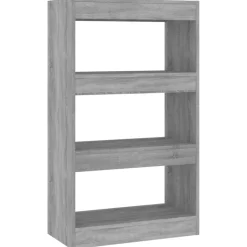 vidaXL bogreol/rumdeler 60x30x103 cm konstrueret træ grå sonoma-eg