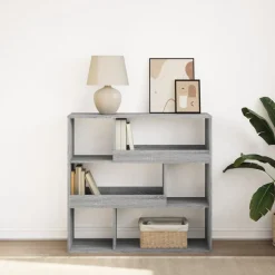 vidaXL bogreol/rumdeler 100x33x94,5 cm grå sonoma-eg