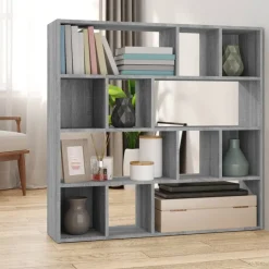vidaXL bogreol/rumdeler 105x24x102 cm grå sonoma-eg