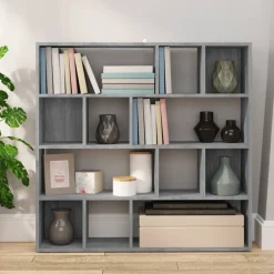 vidaXL bogreol/rumdeler 105x24x102 cm grå sonoma-eg