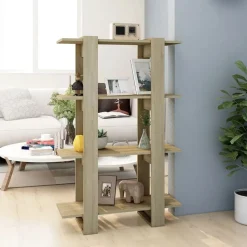 vidaXL bogreol/rumdeler 80x30x123,5 cm sonoma-eg