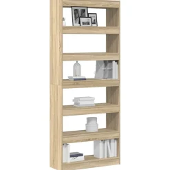 vidaXL Bogskab med hylde Sonoma eg 80 x 30 x 198 cm Konstrueret træ