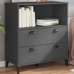 vidaXL bogskab VIKEN 80x40x90 cm konstrueret træ antracitgrå