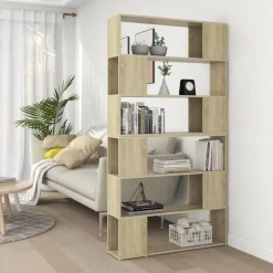 vidaXL bogskab/rumdeler 100x24x188 cm sonoma-eg