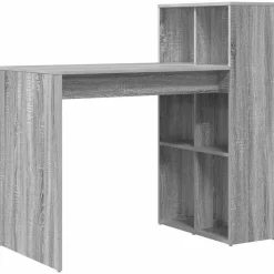 vidaXL Bord med hylde Grå Sonoma 108 x 55 x 103.5 cm Konstrueret træ