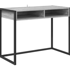 vidaXL Bord med opbevaring Grå Sonoma 100 x 50 x 75 cm Konstrueret træ