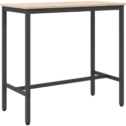vidaXL bord Naturfarvet 100 x 50 x 91 cm Ingeniørtræ og stål